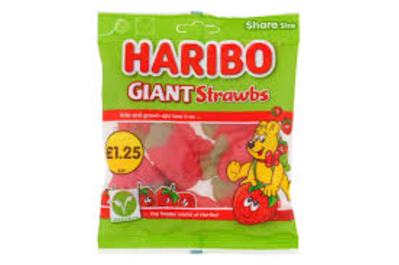 HARIBO GIANT STRAWBS 140G